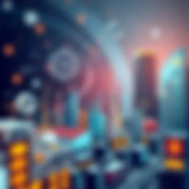 Applications of ArpaChain Across Industries Illustration showcasing diverse applications of ArpaChain in different industries