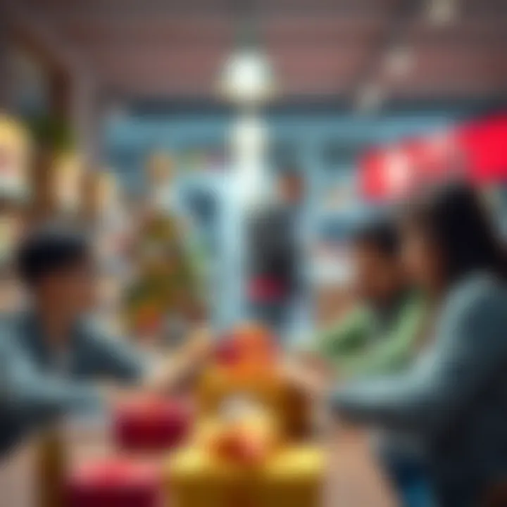 Illustration showing the versatility of e-gift cards in everyday scenarios