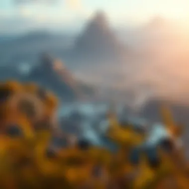 Futuristic representation of cryptocurrency landscape