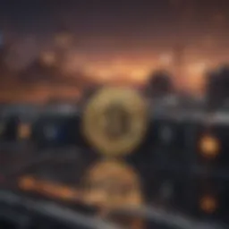 Visual representation of cryptocurrency mining infrastructure