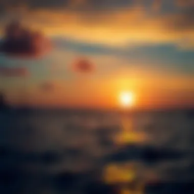 Opportunities in the Marshall Islands A sunset over the ocean representing opportunity and growth