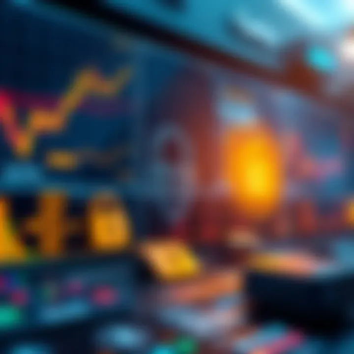 Illustration of secure trading environment with locks and digital assets