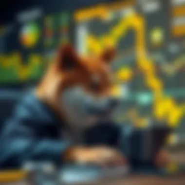 Market Analysis of Shiba Inu Investor analyzing Shiba Inu market data