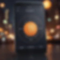 Visual representation of the Circle payment app interface