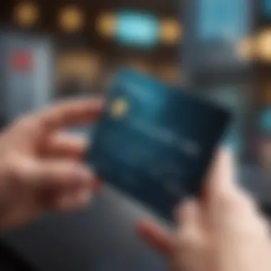 Illustration of the transaction process using a cryptopay card