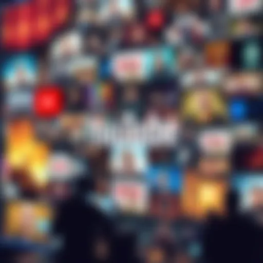 A vibrant montage of digital art and YouTube thumbnails symbolizing the fusion of two innovative platforms