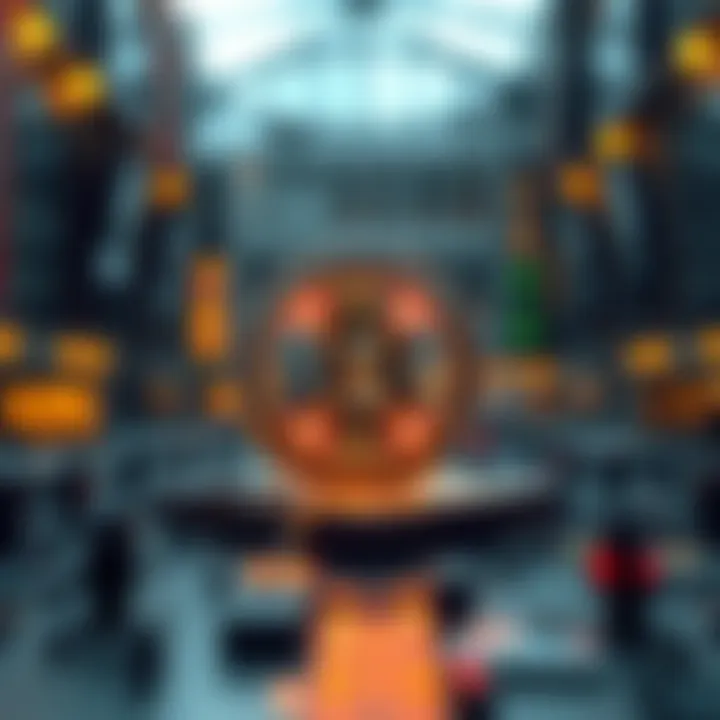 Visual representation of blockchain technology