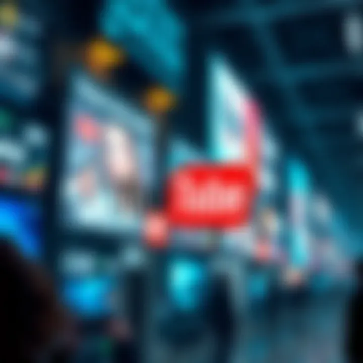 A futuristic view of online media showcasing the evolution brought by NFTs and YouTube
