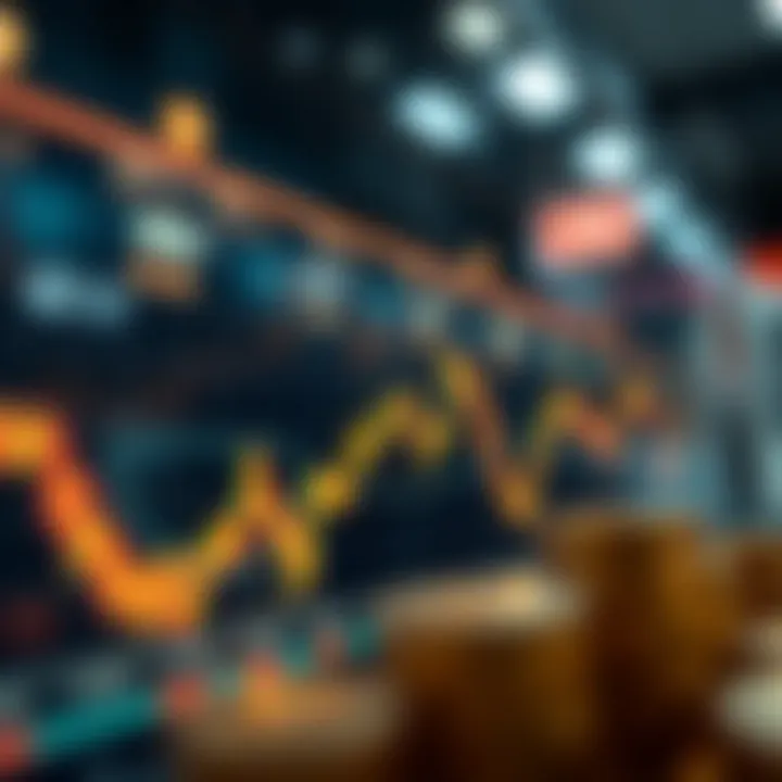 Graph showing cryptocurrency market trends