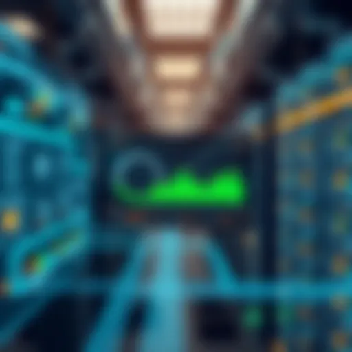 Smart grid interface displaying energy flow