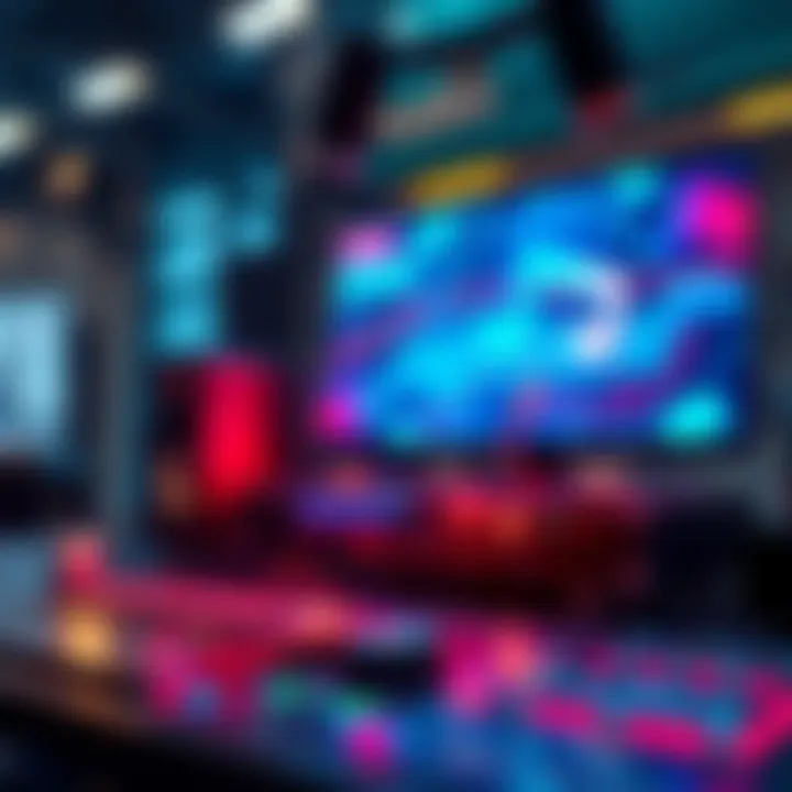 Conceptual illustration depicting the integration of blockchain technology in music streaming