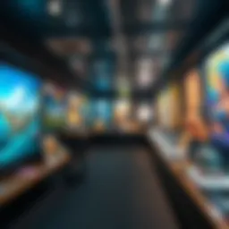 A vibrant digital art gallery showcasing diverse artworks