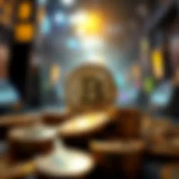 Conceptual representation of cryptocurrency fundraising