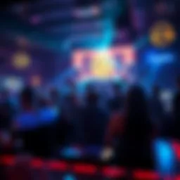A vibrant club scene showcasing digital assets.