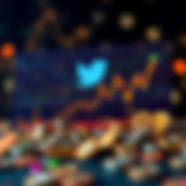 A graph showing cryptocurrency market trends influenced by social media
