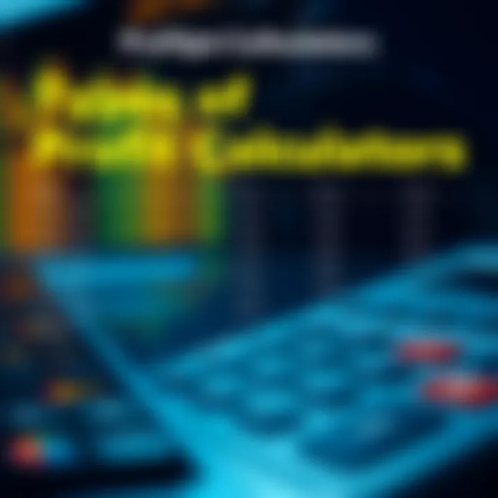 Infographic showcasing different types of profit calculators