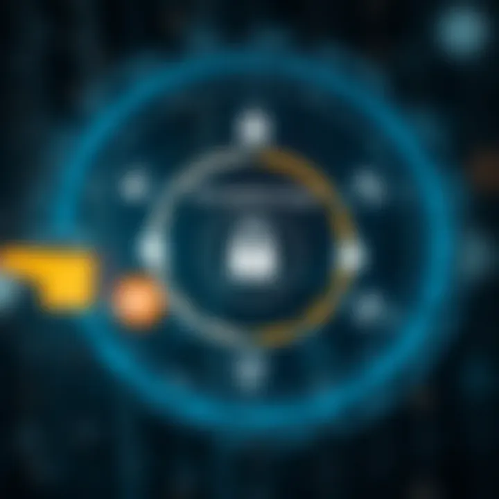 Diagram showing the relationship between encryption keys and data threats