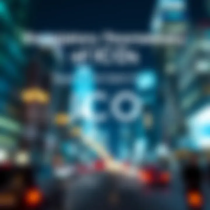 Infographic illustrating regulatory frameworks of ICOs