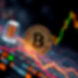 An abstract representation of cryptocurrency market fluctuations